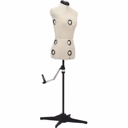 vidaXL Mannequin de robe ajustable pour femme Crème M Taille 40-46 - TU