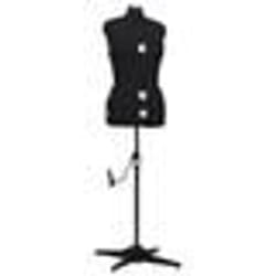 vidaXL Mannequin de robe ajustable pour femme Noir M Taille 40-46 - TU