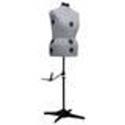vidaXL Mannequin de robe ajustable pour femme Gris L Taille 44-50 - TU