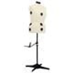 vidaXL Mannequin de robe ajustable pour femme Crème L Taille 44-50 - TU