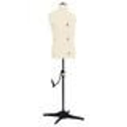 vidaXL Mannequin de couture ajustable pour homme Crème Taille 37-45 - TU