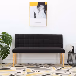Présentant un design avec dossier à motif linéaire, ce banc simple et classique convient finement au couloir, au salon ou à d ...