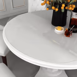 Description générale Ce protecteur de table ronde, d'une épaisseur de 2 mm, est idéal pour protéger vos tables et sols à l'in ...