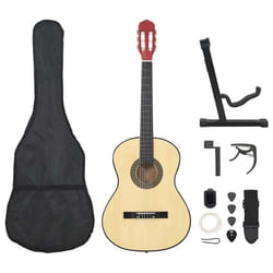 vidaXL Ensemble de guitare classique pour débutants 12 pcs 4/4 39"