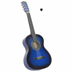 vidaXL Guitare classique de débutants et enfants Bleu 3/4 36"