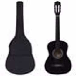vidaXL Jeu de guitare classique pour débutants 8 pcs noir 3/4 36"