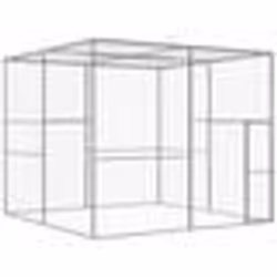vidaXL Cage pour chat 3x3x2,5 m Acier galvanisé - TU