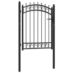 vidaXL Portail clôture acier 100x125 cm Noir