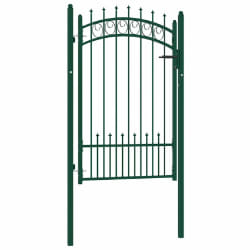 VIDAXL Portail de clôture avec pointes Acier - Vert