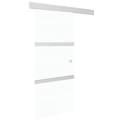 vidaXL Porte coulissante Verre ESG et aluminium 90x212 cm Argenté