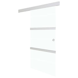 vidaXL Porte coulissante butées souples Verre ESG aluminium 76x205 cm