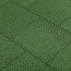 Vidaxl - Carreaux de protection antichoc 24pcs Caoutchouc 50x50x3cm Vert