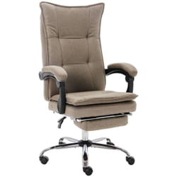 Chaise De Bureau Taupe Tissu Vidaxl