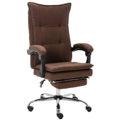 VIDAXL Chaise de bureau - Marron Tissu