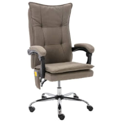 vidaXL Chaise de bureau de massage - Taupe
