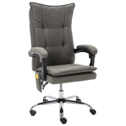 VIDAXL Fauteuil de bureau massant - Gris