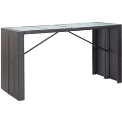 Vidaxl - Ensemble de bar d'extérieur 9 pcs Résine tressée Noir