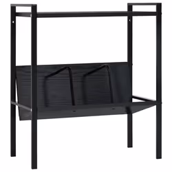 VidaXL 288230, Noir, Acier, Bois, 15 kg, 30 kg, 520 mm