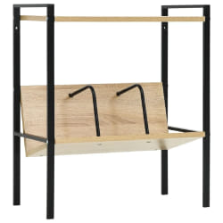 vidaXL Bibliothèque 2 niveaux noir chêne 52x28x59 cm bois d'ingénierie - TU