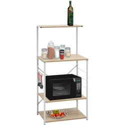 Vidaxl - Armoire à micro-ondes Blanc et chêne 60x39,6x123 cm