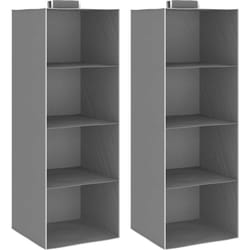 Vidaxl - tagères suspendues de rangement 2 pcs 4 niveaux Tissu