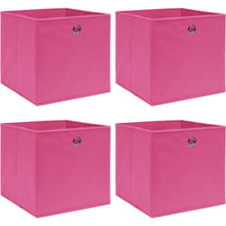 Vidaxl - Boîtes de rangement 4 pcs Rose 32x32x32 cm Tissu