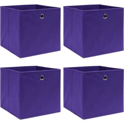 Vidaxl - Boîtes de rangement 4 pcs Violet 32x32x32 cm Tissu