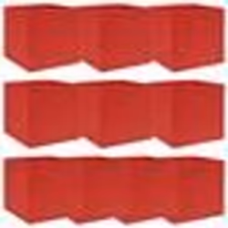 vidaXL Boîtes de rangement 10 pcs Rouge 32x32x32 cm Tissu - TU