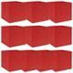 vidaXL Boîtes de rangement 10 pcs Rouge 32x32x32 cm Tissu - TU