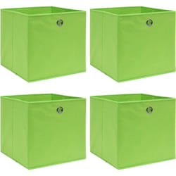 Vidaxl - Boîtes de rangement 4 pcs Vert 32x32x32 cm Tissu