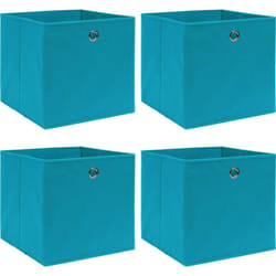 Vidaxl - Boîtes de rangement 4 pcs Bleu azuré 32x32x32 cm Tissu