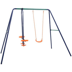 Ensemble de balançoire 3 places Acier vidaXL
