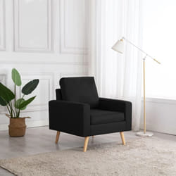 Vidaxl - Fauteuil de design rétro en tissu disponible en différentes couleurs Couleur : noir