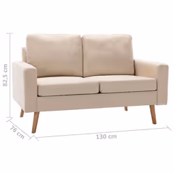 VidaXL 288706 canapé Crème - Vue supplémentaire 7