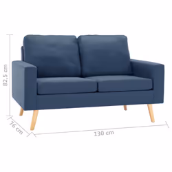 VidaXL 288707 canapé Bleu - Vue supplémentaire 7