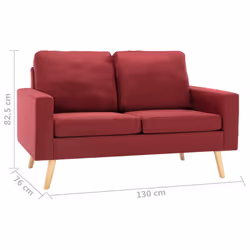 VidaXL 288710 canapé Rouge - Vue supplémentaire 7