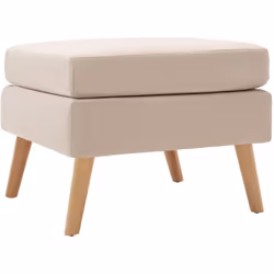 Ce repose-pied moderne est le complément parfait d'un ensemble de canapé. Ce pouf est rembourré en tissu doux au toucher et d ...
