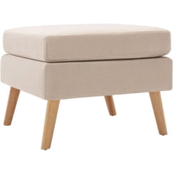Repose-pied Crème Tissu Vidaxl