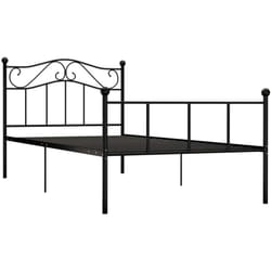 vidaXL Cadre de lit sans matelas noir métal 90x200 cm - 90 x 200 cm
