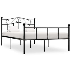 vidaXL Cadre de lit sans matelas noir métal 120x200 cm - 120 x 200 cm