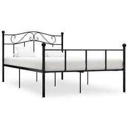 vidaXL Cadre de lit sans matelas noir métal 160x200 cm - 160 x 200 cm