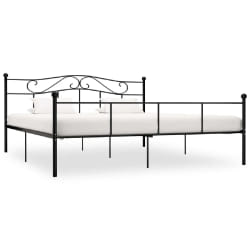 vidaXL Cadre de lit sans matelas noir métal 180x200 cm - 180 x 200 cm