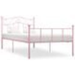 vidaXL Cadre de lit sans matelas rose métal 90x200 cm - 90 x 200 cm