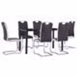 vidaXL Ensemble de salle à manger 7 pcs Similicuir Marron - TU