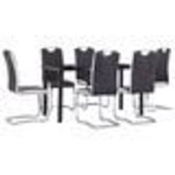 vidaXL Ensemble de salle à manger 7 pcs Similicuir Marron - TU