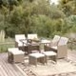 vidaXL Ensemble de salle à manger 11 pcs Similicuir Marron - TU
