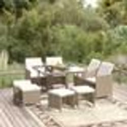 vidaXL Ensemble de salle à manger 11 pcs Similicuir Marron - TU