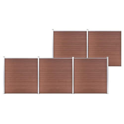 vidaXL Clôture de jardin WPC 872x186 cm Marron - TU