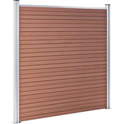 Clôture de jardin wpc 1045x186 cm Marron