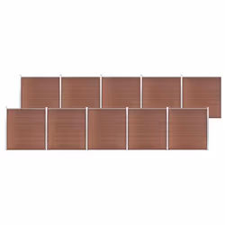 vidaXL Clôture de jardin WPC 1737x186 cm Marron - TU